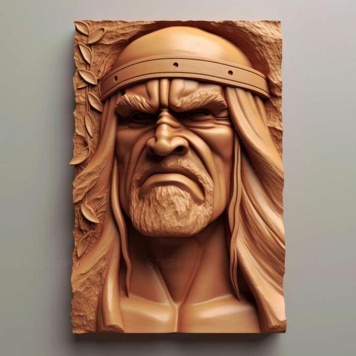 Characters (st Hulk Hogan 2, HERO_2698) 3D models for cnc